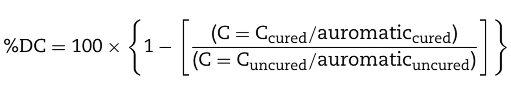 degree of C=C conversion 