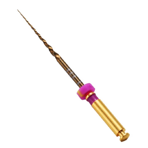 Vakker archivos rotatorios de NiTi S1 V Taper Gold de 25 mm 6/Pk. Adecuados.
