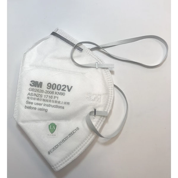 3M KN90 25/caja. Pliegue plano, banda para la cabeza, aprobado por GB2626-2006 (China) para partículas.