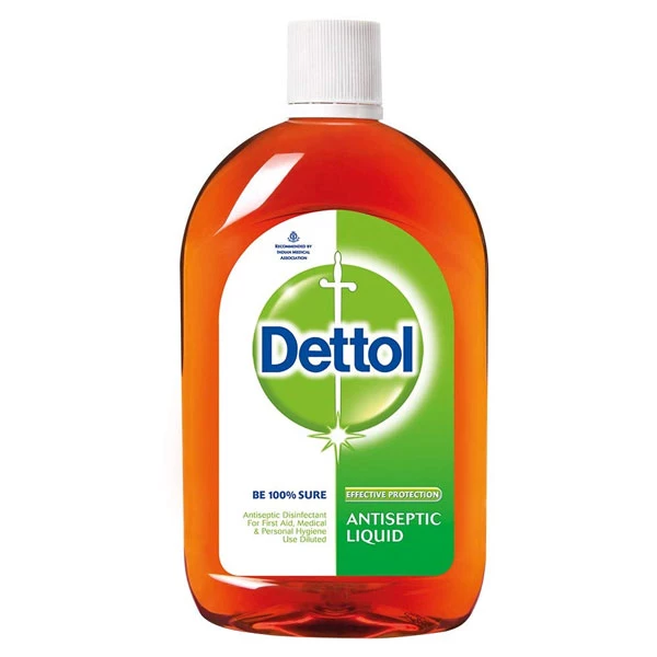 Dettol Líquido Antisséptico Desinfetante, 550 mL EMBALAGEM PARA EXPORTAÇÃO. Para primeiros socorros.