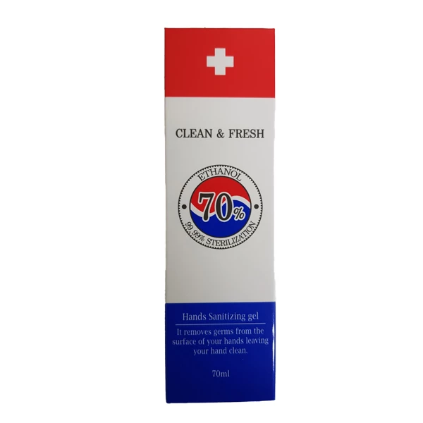 Gel igienizzante per le mani Clean & Fresh, 70% alcol etilico, tubo da 70 ml, 1 pz.