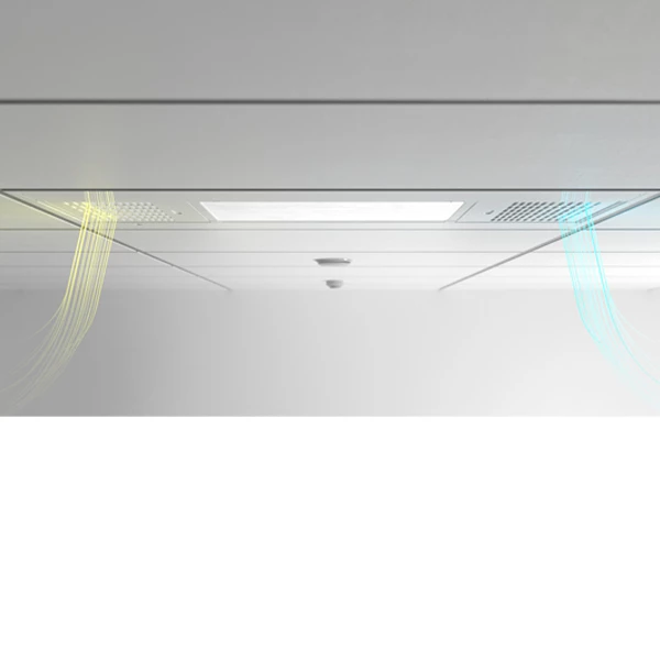 UV Angel UVGI Air Sterilization System with LED Downlight, Single Unit. Using