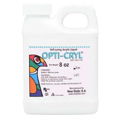 Opti-Cryl Self Cure Acrylic Resin Liquid, Monomer Only, 8oz Bottle