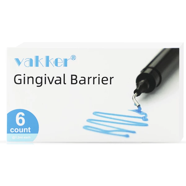 Vakker Light Curing Gingival Barrier Gel, Blue, 6 x 1.2g Syringes with Tips Vakker Light Curing Gingival Barrier Gel, Blue, 6 x 1.2g Syringes with Tips
