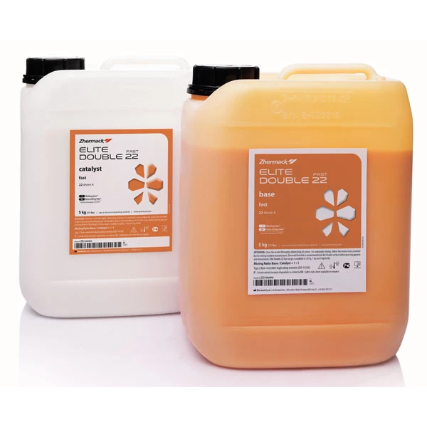 Material de duplicación Elite Double 22 Fast Lab Silicone, Modelo, Naranja, para trabajo.