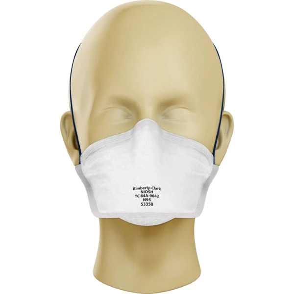 Respirador de bolsa Kimtech N95. Aprobado por NIOSH, bolsa de 50 mascarillas blancas.