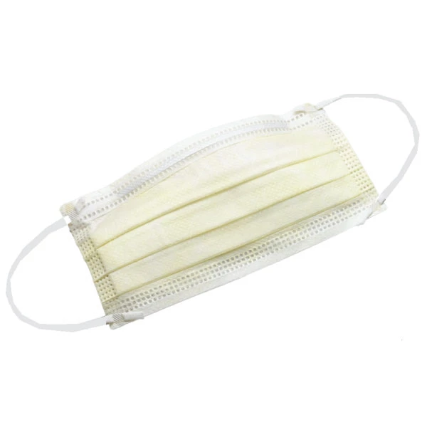 Insta-Gard ASTM Level 1 Earloop Face Mask Yellow, 50/Pk. BFE >= 95%, Tissue