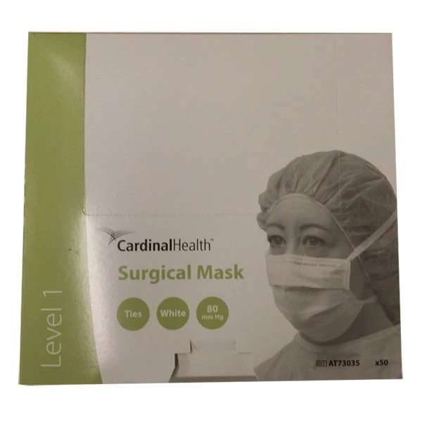 Secure-Gard ASTM Level 1 chirurgische Bindemaske, weiß, 50 Stück/Packung. BFE >= 95%