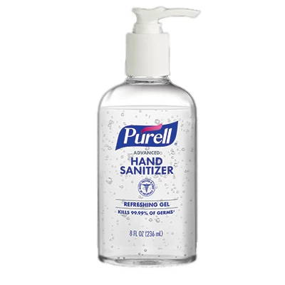 Gel desinfectante de manos Purell Advanced, botella con bomba de 8 oz líquidas 1/unidad.