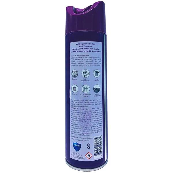 Spray disinfettante Abutol antibatterico, 75% etanolo, lavanda inglese, 19oz