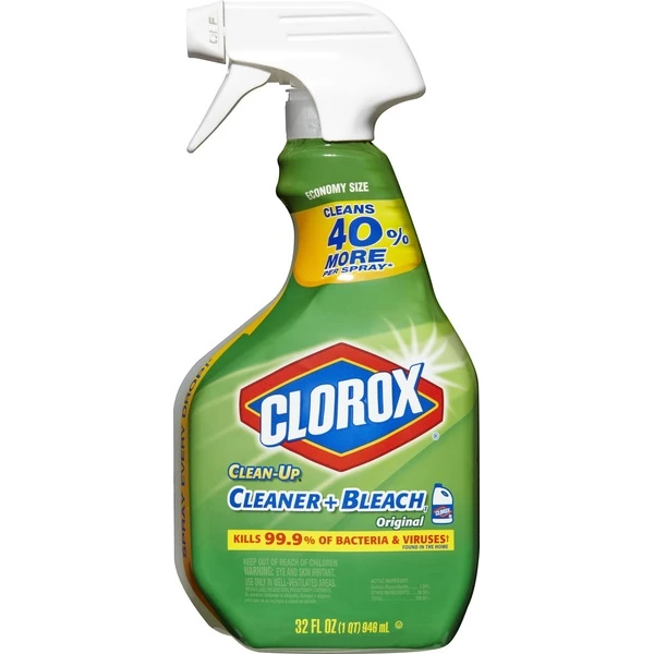 Clorox Clean Up Limpiador+Blanqueador - Original, botella de spray de 32 oz. Limpia.