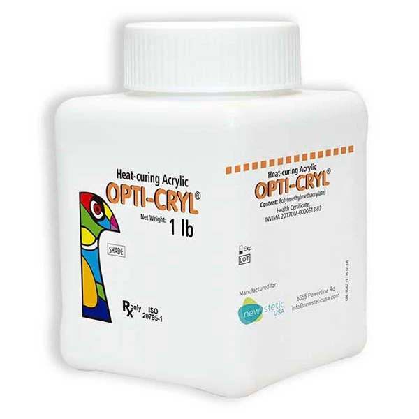 Opti-Cryl wärmehärtendes Acrylharz-Pulver, Originalfarbe, 1 lb. Dentalbasis