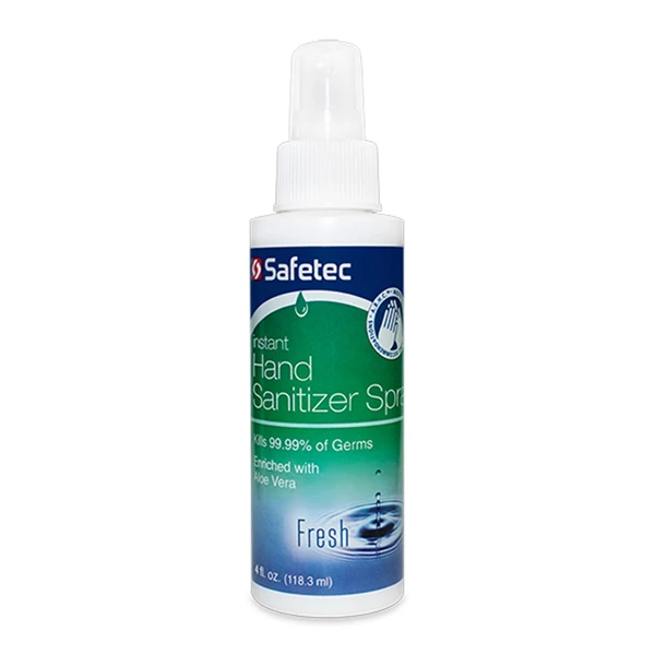 Disinfettante per mani Safetec, 66,5% alcol etilico, flacone spray da 4 oz, confezione da 24.