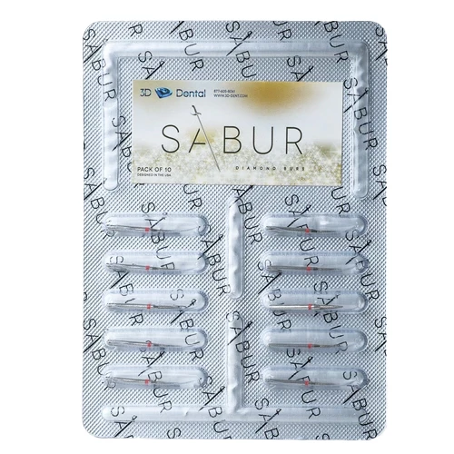 Sabur #862-014 Супер грубая абразивная алмазная фреза с закругленным концом, одноразовая, 10 шт./уп.