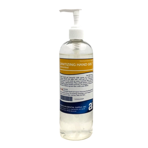 Amerikanisches Zahnmedizin Handdesinfektionsgel - Unparfümiert 16oz Flasche. Alkoholbasiert.