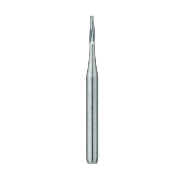 Meisinger FG #169 Straight Tapered Fissure Carbide Bur, 5/Pk. 0.9mm Diameter