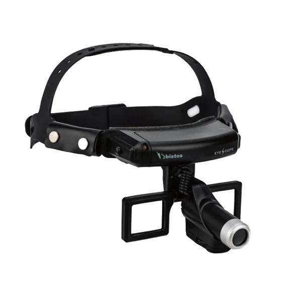 Lámpara frontal LED fija Bistos con lupa y banda ajustable en 2 direcciones. 15000 Lux