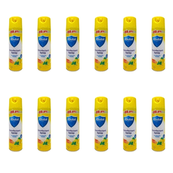 Abutol Antibacterial 75% Ethanol Disinfectant Spray Lemon Mint 19oz 12pcs Abutol Antibacterial 75% Ethanol Disinfectant Spray Lemon Mint 19oz 12pcs