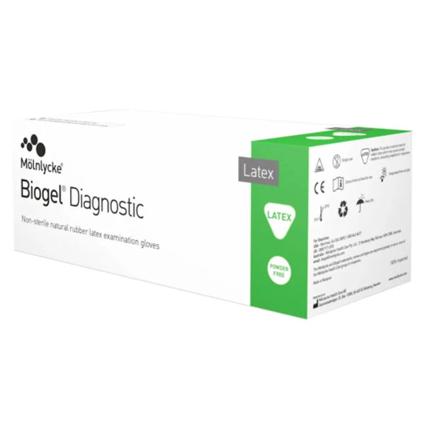 Biogel Diagnostic Exam Gloves, Powder-Free, Size 5.5, 25/Box. Non-sterile