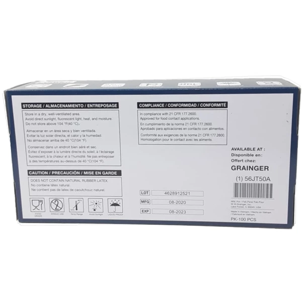 Guantes de Nitrilo Condor de Uso General Talla X-LARGE Azules, 10x 100/Caja. Sin Polvo.