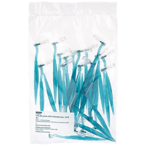 Curaprox Prime CPS 06 Interdentalbürsten-Set - 0,6 mm Türkis, 25 Stück/Packung
