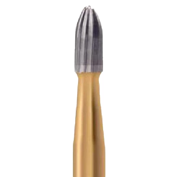 DynaCut FG #7408 Egg Shaped, 2.3mm Diameter, 12 Blade T&F Bur, 100/Pk