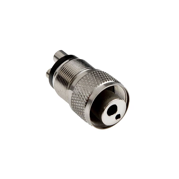 Adaptador de manguera para pieza de mano de marca propia, de 2 orificios a 4 orificios, 1/unidad. Conecta un dispositivo de 2 orificios.