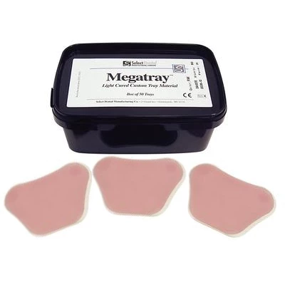 Megatray Light Cure Custom Tray Material (2mm) Pink, Box of 50. Good working