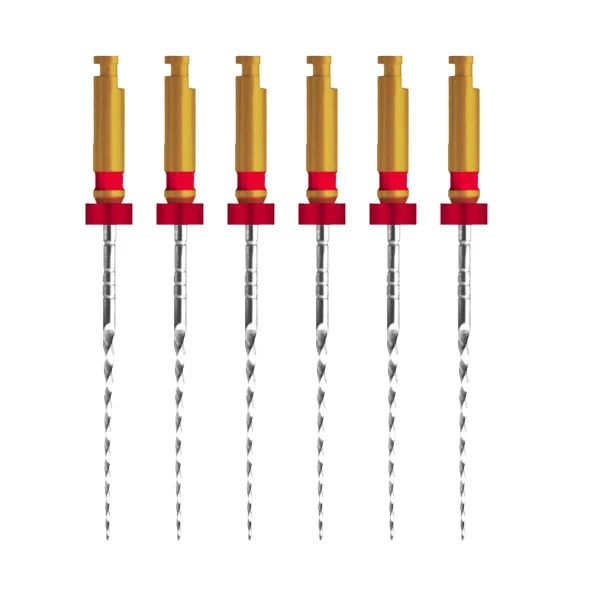 M File G M File Gold, .04 Taper, 25mm, #25, Red, 6/Pack. Comparable to K3 XF