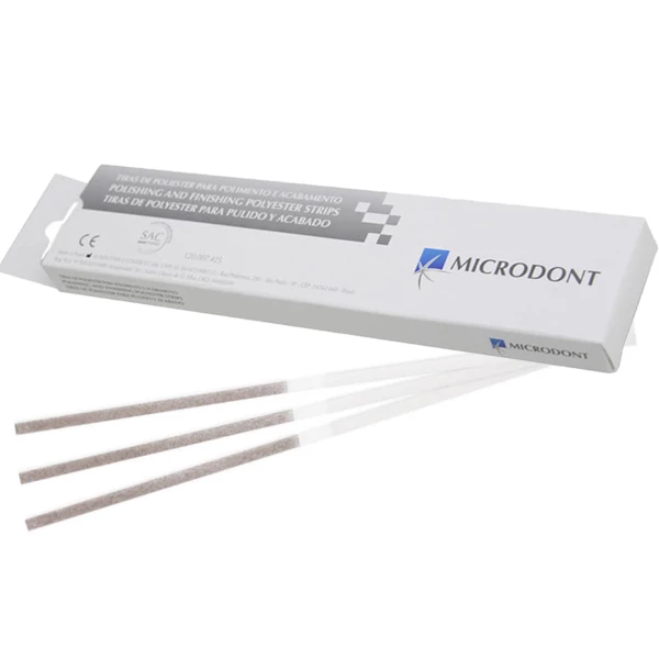 Tiras Abrasivas de Poliéster Microdont 4.0mm x 170mm Mediano-Fino 100/Paq