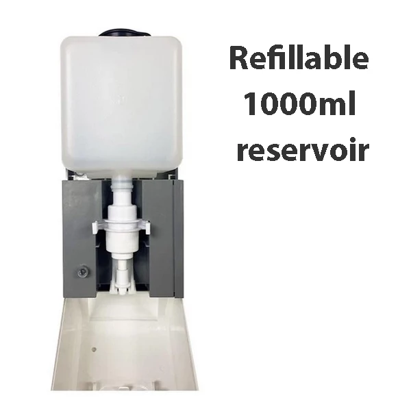 Дозатор для антисептика для рук Primo с напольной стойкой высотой 5 футов 4 дюйма - белый.