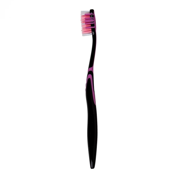 Cepillo de dientes SmartSmile con limpiador de lengua, suave para adultos, colores surtidos, 72 unidades por paquete.