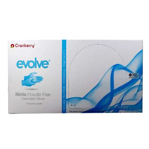 Evolve 300 Guantes de Examen de Nitrilo: PEQUEÑO 100/Caja. PAQUETE DE EXPORTACIÓN. Sin Polvo.