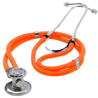 MN Health Стетоскоп Спраг Раппапорт типа - оранжевый. Стандартная двойная ПВХ трубка.