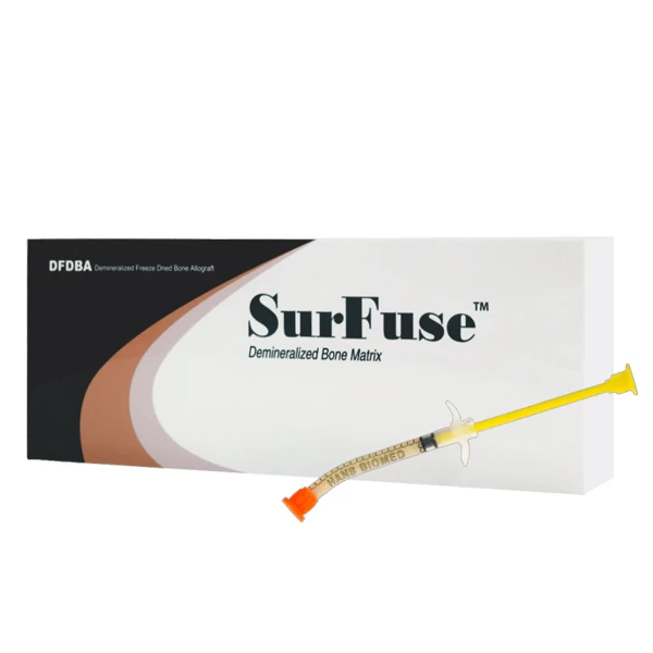 SurFuse demineralisierte Knochenmatrix-Paste 0,5 cc Spritze. 30% DFDBA, 70% CMC