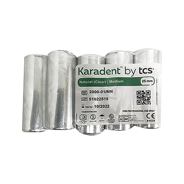 Karadent Semi-Rigid Denture Base Resin, 25mm Medium Cartridge, Clear, 5/Pk