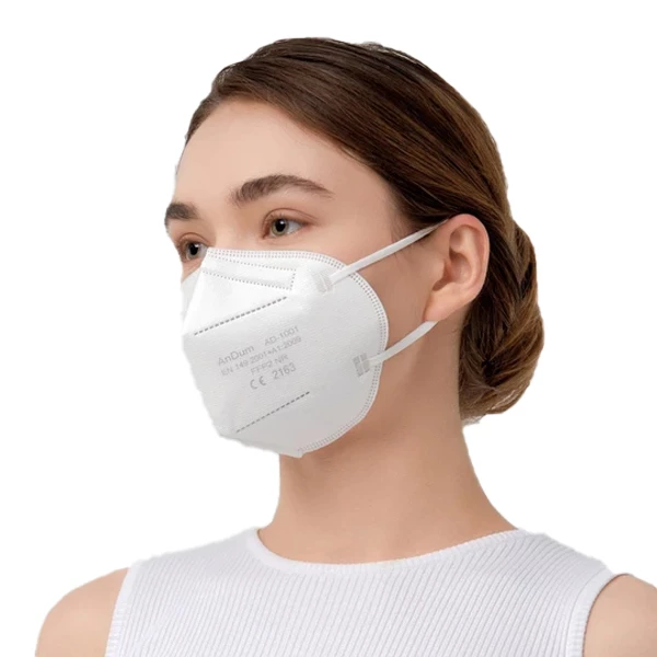 Mascarilla AnDum FFP2 blanca no médica con ganchos para las orejas - 50 por caja