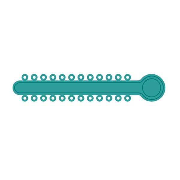 TOP STICKS Ligaduras elásticas ortodónticas, color teal, 1008 ligaduras/paquete.