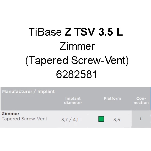 Dentsply Sirona TiBase kompatibel mit Zimmer Z TSV 3.5 L