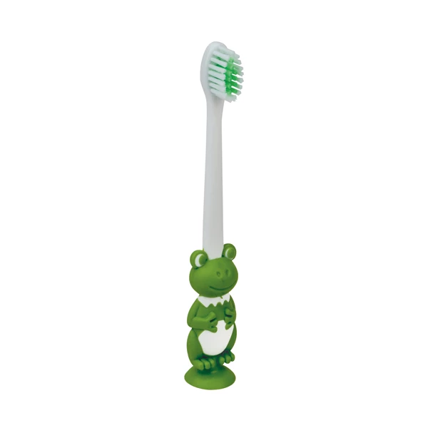 SmartSmile Pedo Frog Suction Cup Toothbrush with Tongue Cleaner, Soft, Assorted Colors, 72/Pk