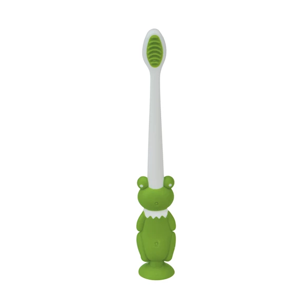 SmartSmile Pedo Frog Suction Cup Toothbrush with Tongue Cleaner, Soft, Assorted Colors, 72/Pk
