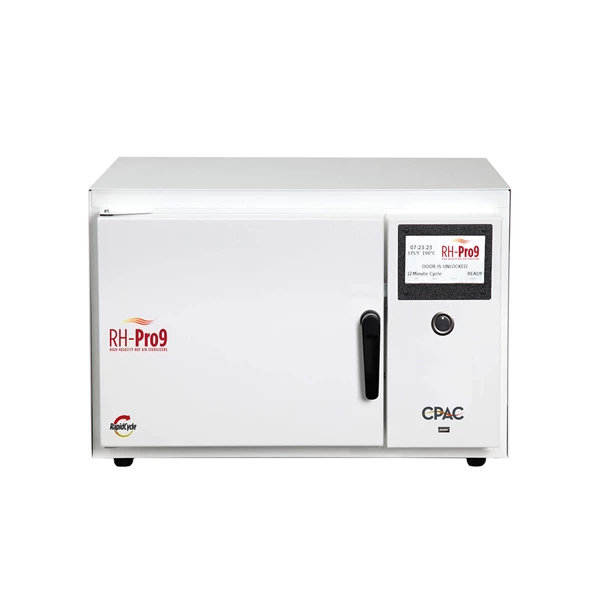 Sterilizzatore ad aria calda ad alta velocità CPAC RapidHeat RH-Pro9 con 3 vassoi, unità singola.