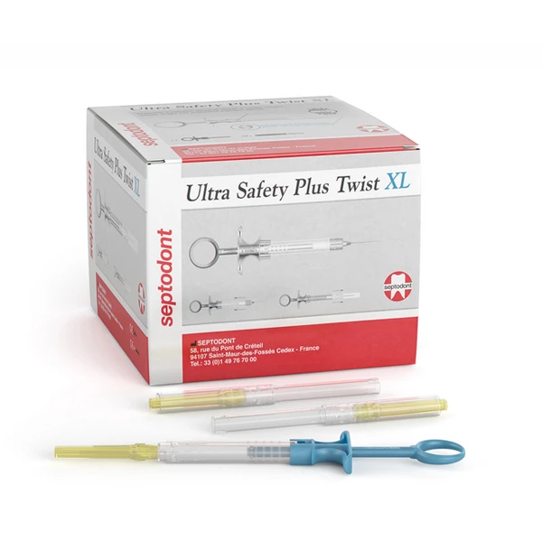 Ультра безопасные иглы Plus Twist XL стерильные, 27G длинные (желтые), 100 шт./упаковка + 1