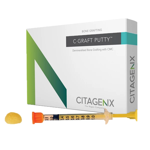 C-Graft Putty Demineralized Bone Matrix 0.5cc Syringe. Ready to use.