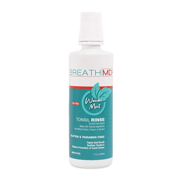 BreathMD Tonsil Rinse for Natural Tonsil Stone Removal, Wonder Mint, 17 fl oz., 1/Pk BreathMD Tonsil Rinse for Natural Tonsil Stone Removal, Wonder Mint, 17 fl oz., 1/Pk