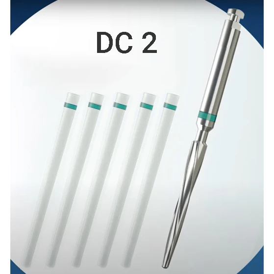 Kit de introducción Whitepost System DC 2 codificado por colores. Contiene 5 postes DC #2 y 1 taladro.