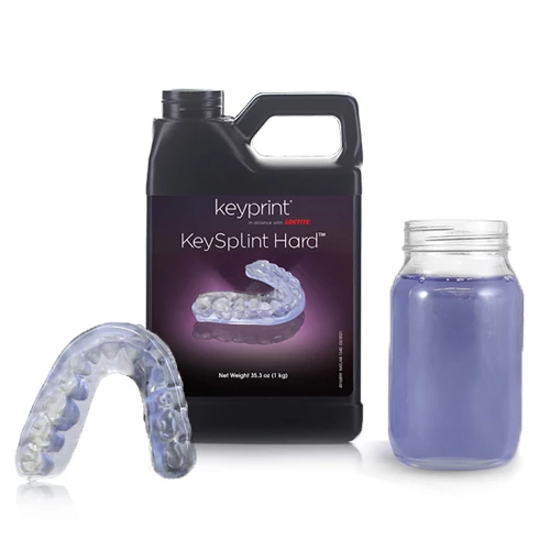 Keyprint - Resina Biocompatibile per Stampa 3D KeySplint Hard, Viola Chiaro - Traslucida 0,5 kg/Bottiglia