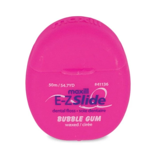 E-Z Slide Cinta Dental Cerada, Sabor Chicle, 54 yd/Dispensador, 144 Dispensadores/Caja. E-Z Slide Cinta Dental Cerada, Sabor Chicle, 54 yd/Dispensador, 144 Dispensadores/Caja.