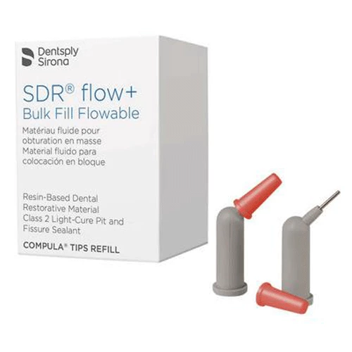 SureFil SDR Flow + Bulk Fill Flowable, tono A3, recarga de puntas Compula de 0.25 g, 15/paquete.