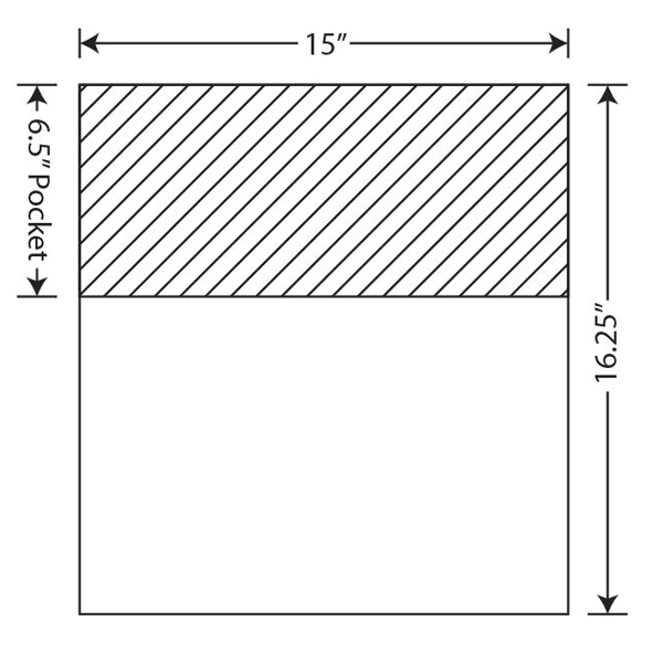 Cubiertas para tabletas/kioscos PolyAll de 15" x 16.25", tamaño de bolsillo 6.5", 250 por caja.